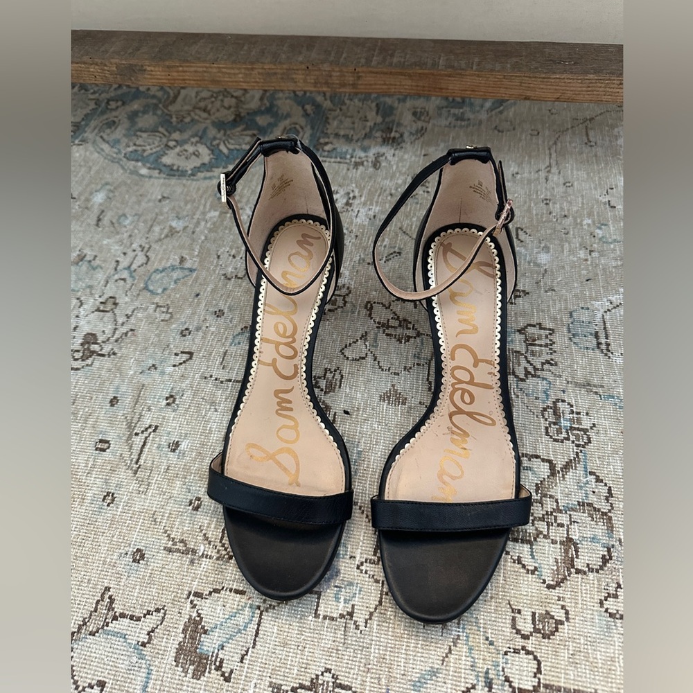 Sam Edelman Black Strappy Heels